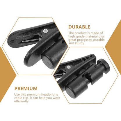 Gatuida 5Pcs Headphone Cable Clip Headset Microphone mic Stand Microphone Wire Clips Earphone s Headphone Cord Holder Fixing Stand Headphones Adapter abs Major