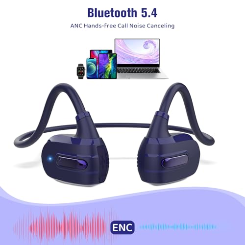 BANIGIPA Kids Headphones, Open Ear Headphones for Teens Child Boys Girls | Wireless Bluetooth 5.4 Headset w/ Built-in Mic for School/Tablet/Travel, 13g Ultra-Light, 85dB Protect Hearing, 10H Playtime - color: G03-Purple