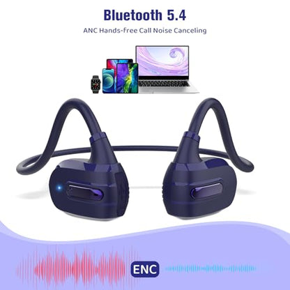 BANIGIPA Kids Headphones, Open Ear Headphones for Teens Child Boys Girls | Wireless Bluetooth 5.4 Headset w/ Built-in Mic for School/Tablet/Travel, 13g Ultra-Light, 85dB Protect Hearing, 10H Playtime - color: G03-Purple