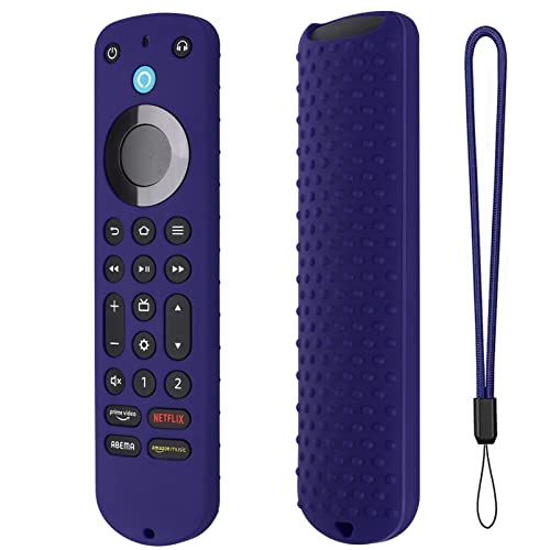 Silicone Cover for Voice Remote Pro 2022, Silicone Case Cover for Voice Remote Pro 2022 with Lanyard (Midnight Blue) - color: Midnight blue