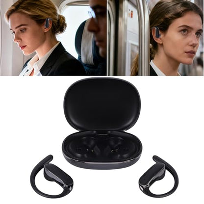 Diydeg Wireless Earbuds, IP54 Waterproofing BT5.49 Sport Headphones with Earhooks, No Sound Leakage, Touch Control Earphones for Gym, Running, Meeting, Workout (Black) - color: Black