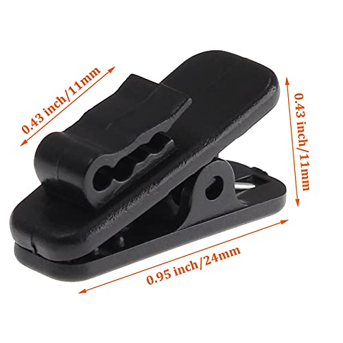 Bonsicoky Clips for Earphone Wire, 24 Pack, Black