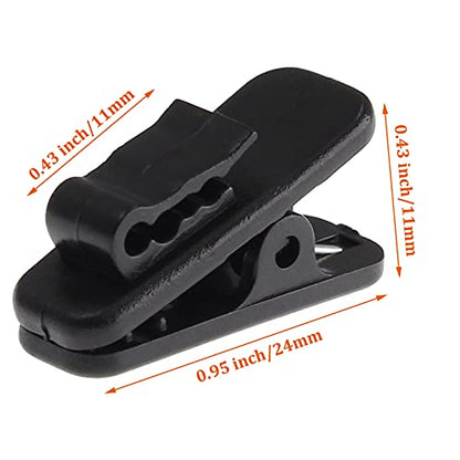 Bonsicoky Clips for Earphone Wire, 24 Pack, Black