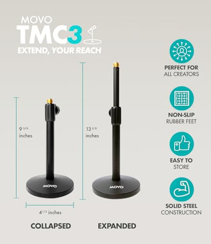 Movo Video Podcast Equipment Bundle – USB Audio Interface, 2 XLR Dynamic Microphones, 2 4K UHD Cameras, 2 Desk Stands – Complete Podcast Setup