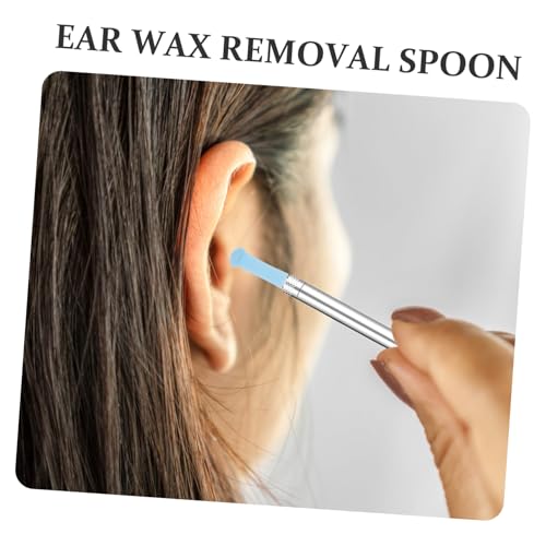 ERINGOGO Ear Spoon Set 5 Replacement Silicone and Metal Tips for Ear Wax Removal for Personal Hygiene Suitable for Adults and Boys and Girls