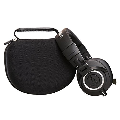 Aproca Case Compatible with Audio-Technica ATH-M50X ATH-M50XGM ATH-M40x ATH-M30x ATH-M20x / Sony MDR7506 Professional Studio Monitor Headphones, Portable Storage Bag for Accessories (Black)