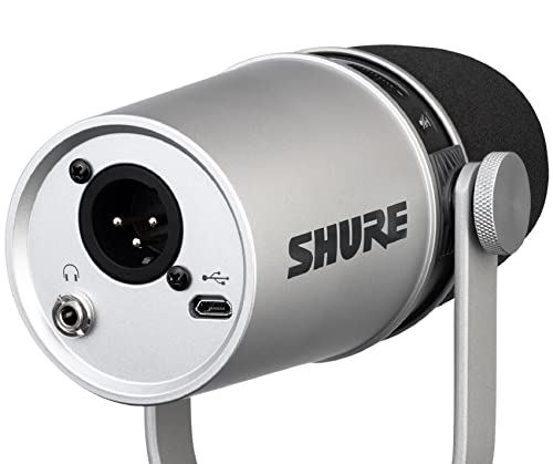 Shure MV7 USB Podcast Microphone - Silver - color: Silver