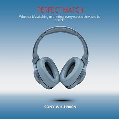Krone Kalpasmos Replacement Earpads for Sony WH-H900N h.Ear on 2 & Sony MDR-100ABN Headphones, Sony Headphone Cushions, Sony WH H900N earpads with Soft Foam Leather(Moonlight Blue) - color: Moonlight Blue
