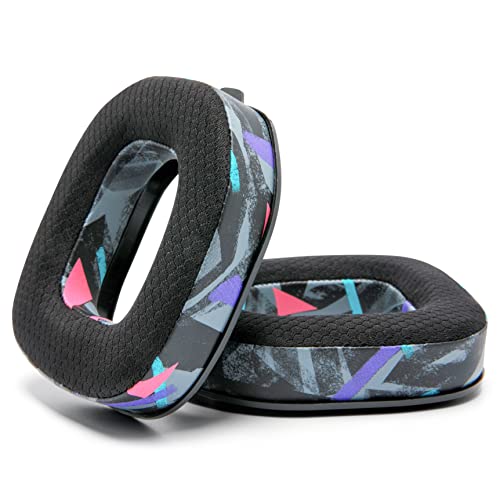 WC Freeze A40 - Hybrid Fabric Cooling Gel Earpads for Astro A40 TR | Made by Wicked Cushions | Improved Durability, Thickness & Sound Isolation | 90s Black - color: 90s Black