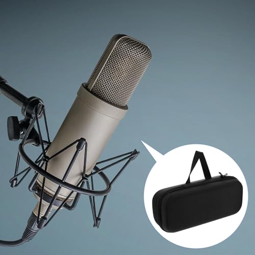 Toyvian Portable Microphone Storage Case 30x13x9cm, Mic Organizer Bag with Padded Interior for Karaoke Accessories and Travel, Sturdy Handheld Mic Carrying Pouch