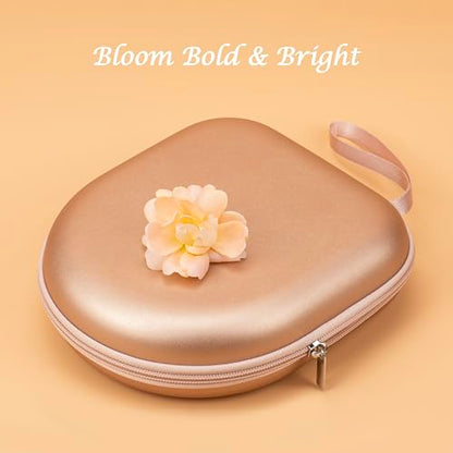Ginsco Universal Headphone Case Compatible with JBL Tune 510BT 720BT, Sony WH-CH 720N/WH-CH520, with Bose/Sony/JBL/Soundcore Life Q20i Q30/BERIBES/TOZO/KVIDIO Waterproof Travel Carrying Case Rose Gold - color: Rose Gold