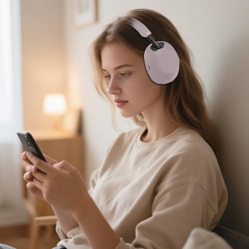 for Sony WH-1000XM6 Case Cover, 3 Sets Silicone Sweat Cover, KONXISA Eeadphones Protective Case for WH-1000XM6 Earpad/Ear/Headband Shell Protector, Washable Sweatproof, Rosegrey - color: Rosegrey
