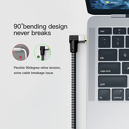 3.5mm Headphone Extension Cable 6FT Right Angle 3.5mm Male to Female Stereo Audio Extension Cable/90 Degree Right Angle Aux Cable for Smartphones, Tablets, Media Players