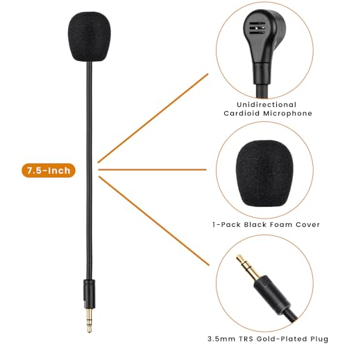 Barracuda X Mic for Razer Barracuda X Wireless Gaming Headphone, Detachable | 3.5mm Noise Cancelling Microphone for Xbox One, PS4, PS5, PC