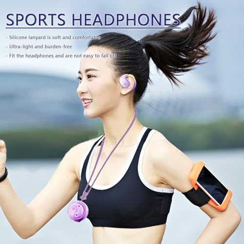 Earphone Wireless Bluetooth, OWS Hanging Bluetooth 5.4 Earphones, Open Ear Headset Ball - Portable and Comfortable, HiFi Stereo Sound Headphones Noise Cancelling Running Sport (Black)