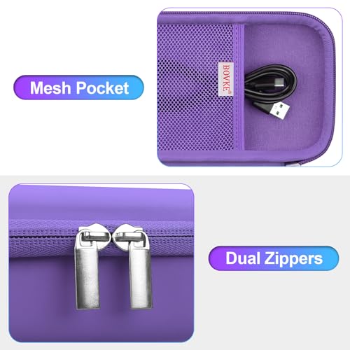 BOVKE Hard Travel Speaker Case for Bose New SoundLink Flex Speaker (2nd Gen) / Bose SoundLink Flex Bluetooth Portable Speaker, Extra Mesh Pocket for Bose Speaker Charger, Charging Cables, Lilac Purple - color: Chilled Lilac