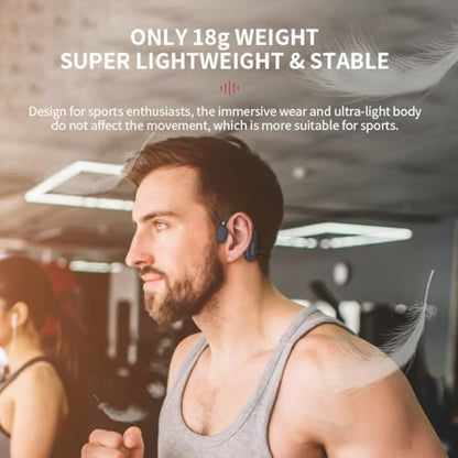 Open Ear Headphones with mic Bluetooth 5.0 for Sport Running Jogging Cycling Hiking with Long Battery Life Lightweight and Comfortable
