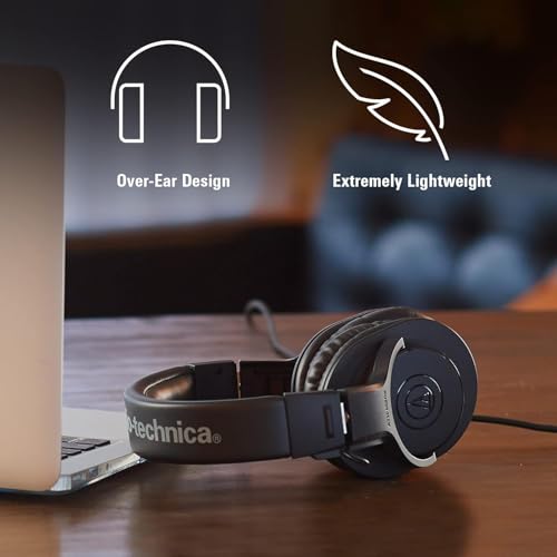 Audio-Technica ATH-M20x Professional Studio Monitor Headphones, Black - color: Black, style: Wired