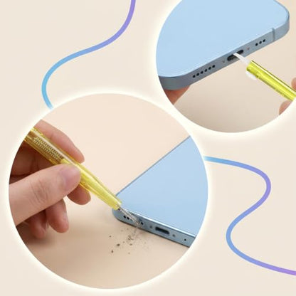 20Pc Cell Phone Cleaning Kit Dual Sided Charging Port Cleaner Brush | Anti Clogging Phone Port Cleaning Kit, Mini Brushes Cleaner, for Phone Speaker Receiver, Charging Port, Tablet Camera