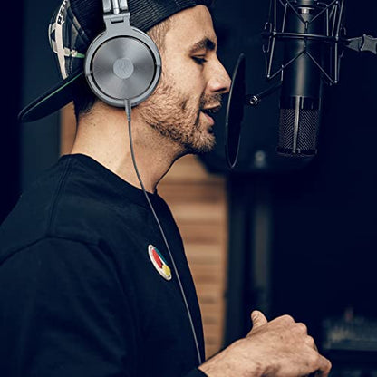 OneOdio Hi-Res Over Ear Headphones for Studio Monitoring and Mixing, Sound Isolation, Protein Leather Earcups, 50mm Driver Unit, Wired Headphones for AMP Guitar Keyboard, Pro-50, Metallic Blue - color: Metallic Blue