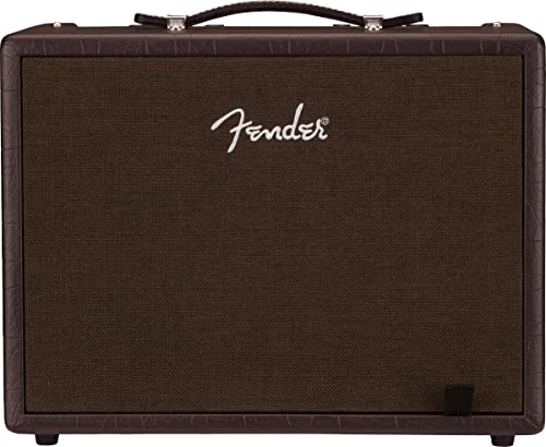 Fender Acoustic Junior 100W Combo Acoustic Guitar Amplifier Bundle with Instrument Cable, Amperstand Guitar Cradle, Tuner, and 24-Pack Picks - size: Acoustic Jr 100