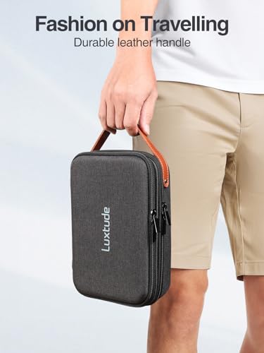 Electronics Organizer Travel Case, Portable Tech Bag for Working/Travelling, Sturdy Hard Shell Zipper Cases for Charger/Mouse/Hard Drive, Case Only