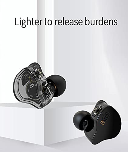 CCZ Melody in Ear Monitor, Dynamic Hybrid Dual Driver in Ear Earphones 1BA+1DD HiFi Wired Headphones Musicians IEM Upgrade Deep Bass Suitable for Bass Vocals Pop Folk ACG (No MIC, Transparent)… | 1BA+1DD HiFi Wired Headphones Musicians IEM Upgrade Deep Ba