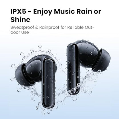 HAYLOU Flowbuds N55 ANC Wireless Earbuds, Bluetooth 6.0, 6 HD Mics, 40H - color: Black