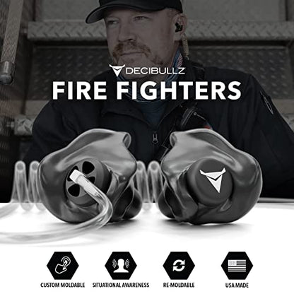 Decibullz Custom Moulded Security Two-Way Radio Surveillance Earpiece Set, Thermo-Fit Designed for Clear Acoustic Tube Radios | Model: +Awareness - style: Awareness Earpieces