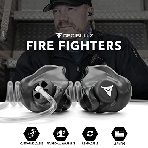 Decibullz Custom Moulded Security Two-Way Radio Surveillance Earpiece Set, Thermo-Fit Designed for Clear Acoustic Tube Radios | Model: +Awareness - style: Awareness Earpieces