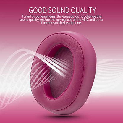 Krone Kalpasmos Replacement Earpads for Sony WH-H900N h.Ear on 2&Sony MDR-100ABN Headphones,Sony Headphone Cushions Compatible with Sony 900N,Sony WH H900N earpads with Soft Foam Leather(Bordeaux Red) - color: Bordeaux Red