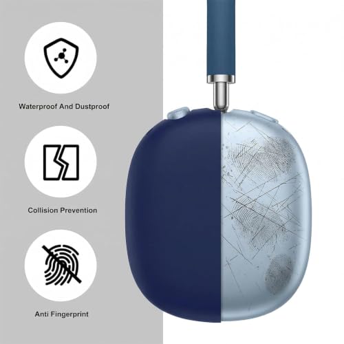 MOLOPPO Silicone Case Cover for AirPods Max 2/1 (2026/2024/2020), Blue - color: S-Blue