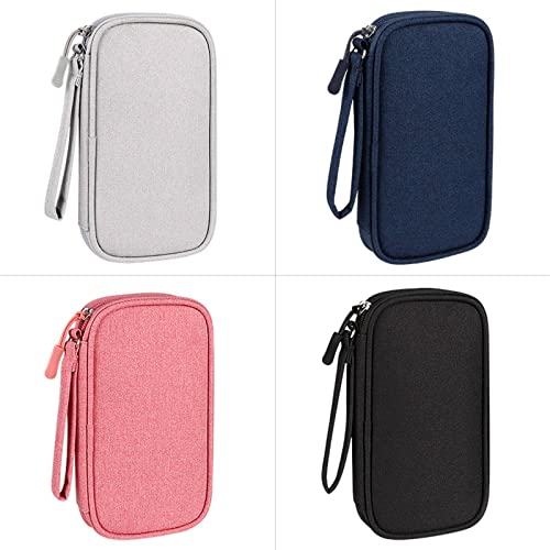 Digital Data Cable Storage Bag Waterproof U Disk Hard Drive Headset Multi-Function Storage Bag - color: Black