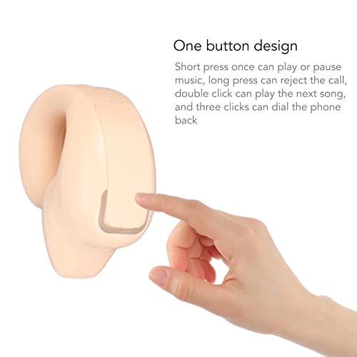 Bluetooth Headphones Clip on Earbuds, Single Clip On Open Ear Headphones, Bluetooth 5.3 Head Set, One Design, for Running Cycling () - color: Pink