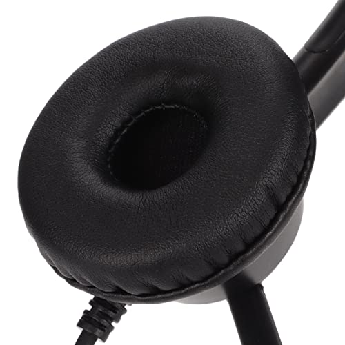 H390D - 2.5 Office Headset, 2.5mm Business Headset with Noise Cancelling Microphone, Dual Ear Telephone Headphone for Phone Sales Hospitals Banks, Comfortable Binaural Customer Ser