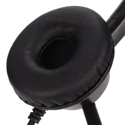 H390D - 2.5 Office Headset, 2.5mm Business Headset with Noise Cancelling Microphone, Dual Ear Telephone Headphone for Phone Sales Hospitals Banks, Comfortable Binaural Customer Ser