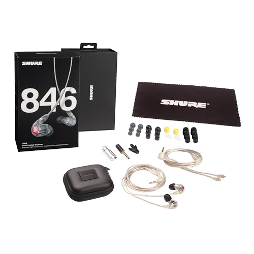 Shure SE846 Sound Isolating Earphones - Clear - color: Clear, style: Boom microphone stand with a telescoping boom arm