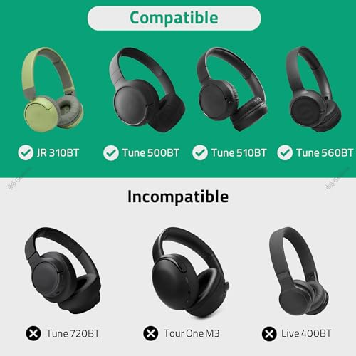 Geekria Shield Headphones Case Compatible with JBL Tune 600BTNC/510BT/500BT, Jr 310BT Case, Replacement Hard Shell Travel Carrying Bag with Cable Storage (Black) - color: Black
