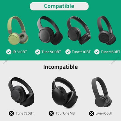 Geekria Shield Headphones Case Compatible with JBL Tune 600BTNC/510BT/500BT, Jr 310BT Case, Replacement Hard Shell Travel Carrying Bag with Cable Storage (Black) - color: Black