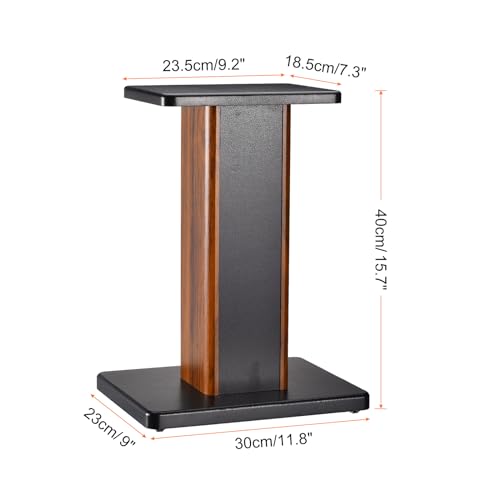 MECCANIXITY 우드 스피커 스탠드, 2팩 40cm(15.7인치) 범용 스피커 스탠드 할로우 스탠드, 홈 시어터 시네마용 향상된 오디오 청취 - size: 15.7 Inch