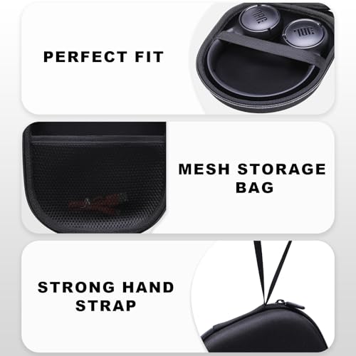 Headphone Case, Large Headphones Case Black | Compatible with JBL, Soundcore, Sony WH-CH520/WH-CH720N, BERIBES, KVIDIO, TOZO HT3/HT2, Picun Headphone, Big Headphone Case - color: Black