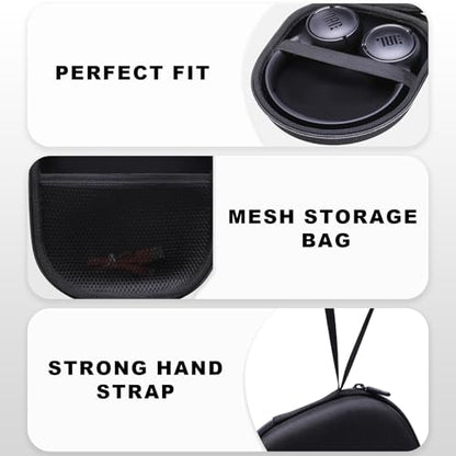 Headphone Case, Large Headphones Case Black | Compatible with JBL, Soundcore, Sony WH-CH520/WH-CH720N, BERIBES, KVIDIO, TOZO HT3/HT2, Picun Headphone, Big Headphone Case - color: Black