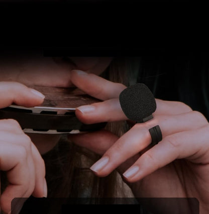 Harmonica Microphone 3.5mm Ring Clip Finger Holder Flute Microphone Wired Wind Instrument Mic for Blues Harmonica Mouth Organ C Flute Zelda Ocarina Soprano Recorder Portable Voice Amplifier