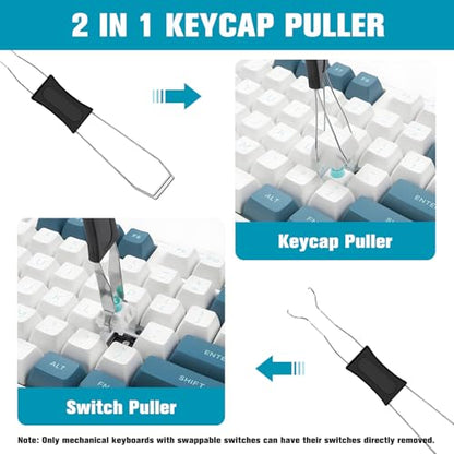 6PCS Keyboard Brush Cleaner Kit with Keycap Puller & Switch Puller, PP Handle Nylon Small Space Dust Removal Anti Static Brush for Computer Keyboard Electrical Appliance Seam Motherboard Camera
