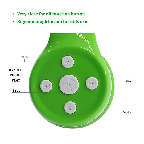 Toddler Headphones Wireless, Bluetooth Kid Headphones for Boys Girls,5 Button Easy use with Sharing Port, Built in Mic for Laptop Phones Computer (bs690 Green) - color: Green new