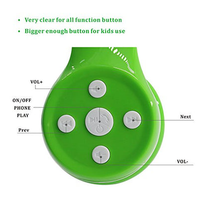Toddler Headphones Wireless, Bluetooth Kid Headphones for Boys Girls,5 Button Easy use with Sharing Port, Built in Mic for Laptop Phones Computer (bs690 Green) - color: Green new
