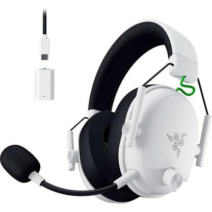 Razer BlackShark V3 Wireless Xbox Gaming Headset, 50mm Drivers, White | Super Wideband Mic, 2.4 GHz, Bluetooth, USB, Works with PC, Mac, PS5, Nintendo Switch, Smartphone, 70 Hr Battery - color: White, style: Xbox