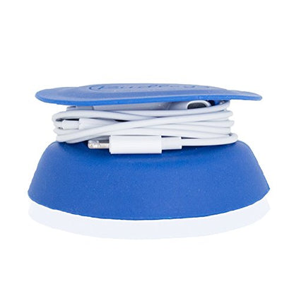 Budley - Tangle-Free Earphone/Earbud Case, Compact Storage System, Silicone (Royal Blue, Set of 1) - color: Royal Blue