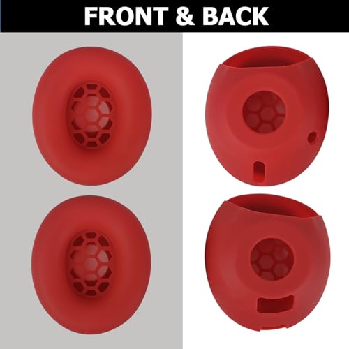 Studio Pro Silicone 2-in-1 Sweat Case Cover Set with Anti-Scratch Ear Pad Covers & Zipper Headband Cover – Compatible with Beats Studio Pro Wireless Headphones（Red） - color: Red 2-in-1
