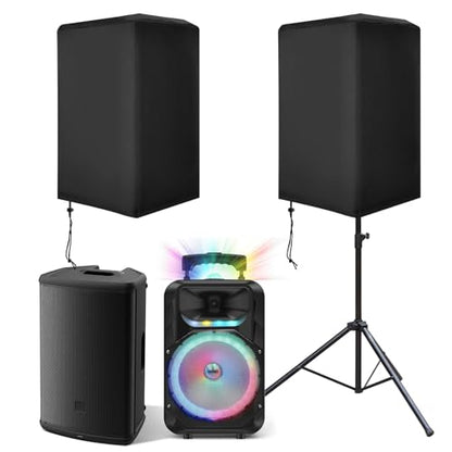 2팩 스피커 커버 방수 옥스포드 원단 야외 PA/DJ 스피커 커버 스탠드 보호 전원 스피커 장착 67.3cm x 38.1cm x 41.9cm(26.5 x 15 x 16.5인치) (30.5cm(12인치) 스피커용) - size: 12 Inch